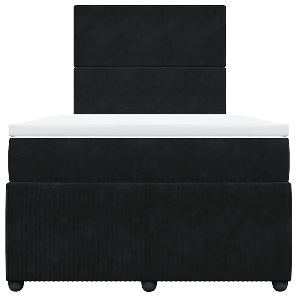 Box spring krevet s madracem crni 120 x 200 cm baršunasti