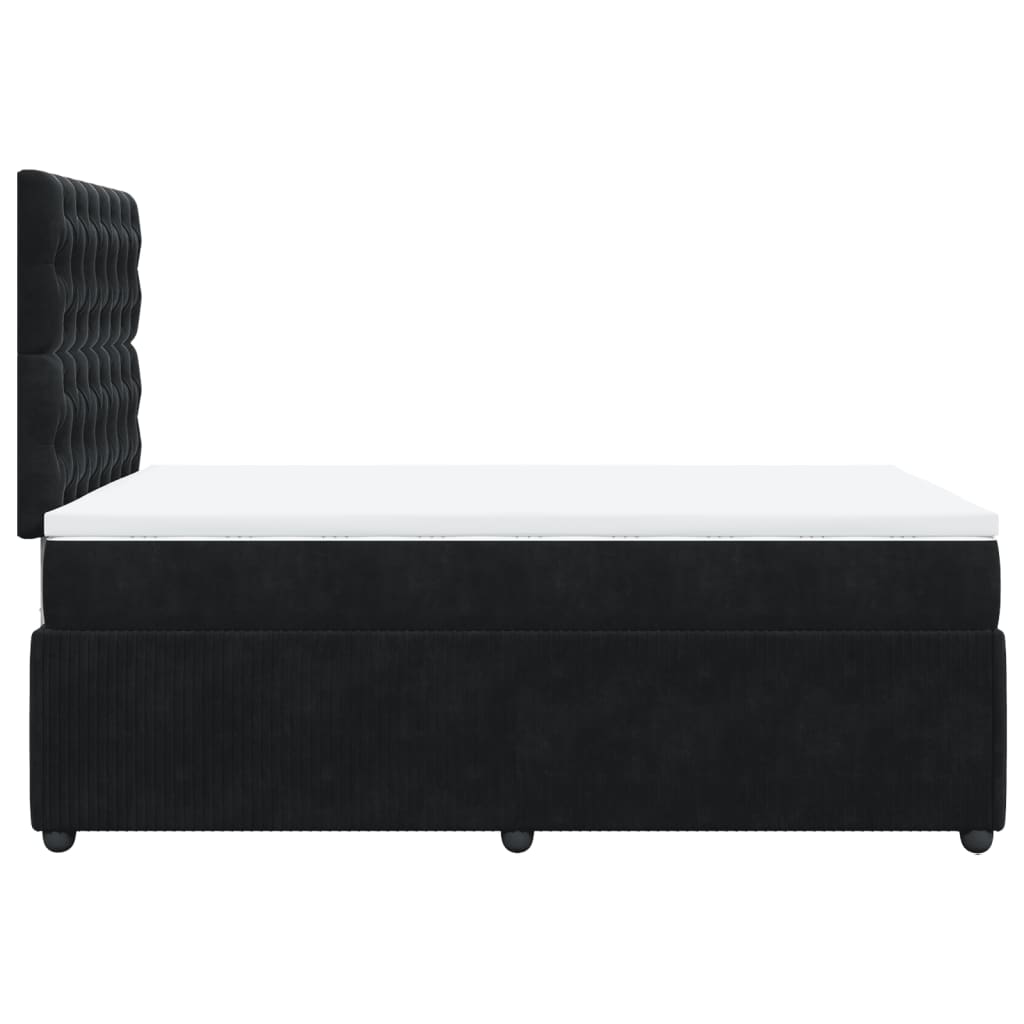 Box spring krevet s madracem crni 120 x 200 cm baršunasti