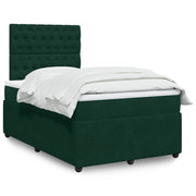 Box spring krevet s madracem tamnozeleni 120x200 cm baršunasti