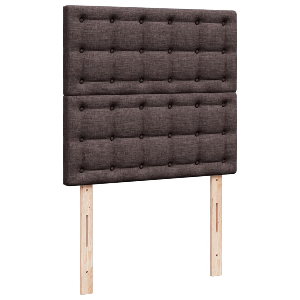 Krevet s oprugama i madracem tamnosmeđi 80x200 cm od tkanine