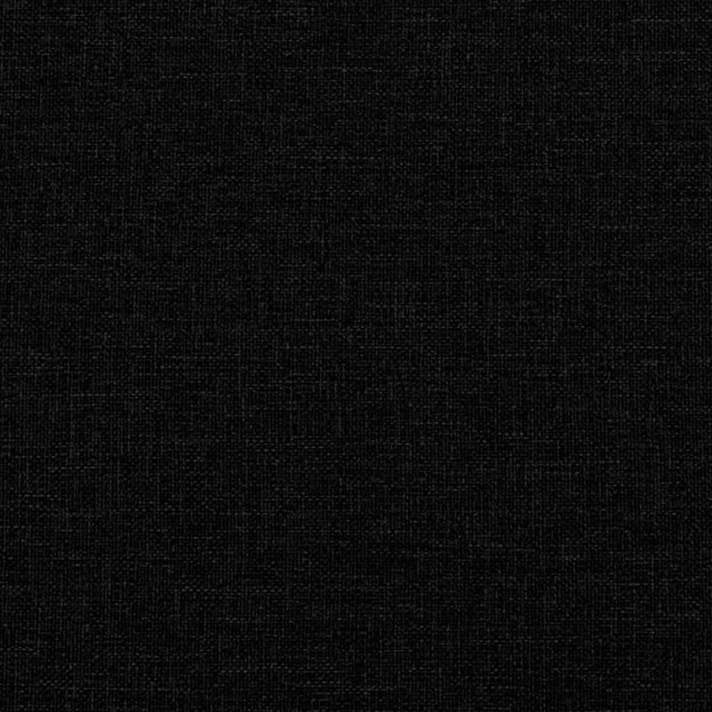 Krevet s oprugama i madracem crni 90x200 cm od tkanine