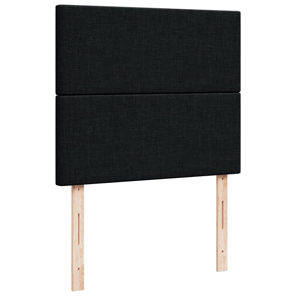 Krevet box spring s madracem crni 120 x 190 cm od tkanine