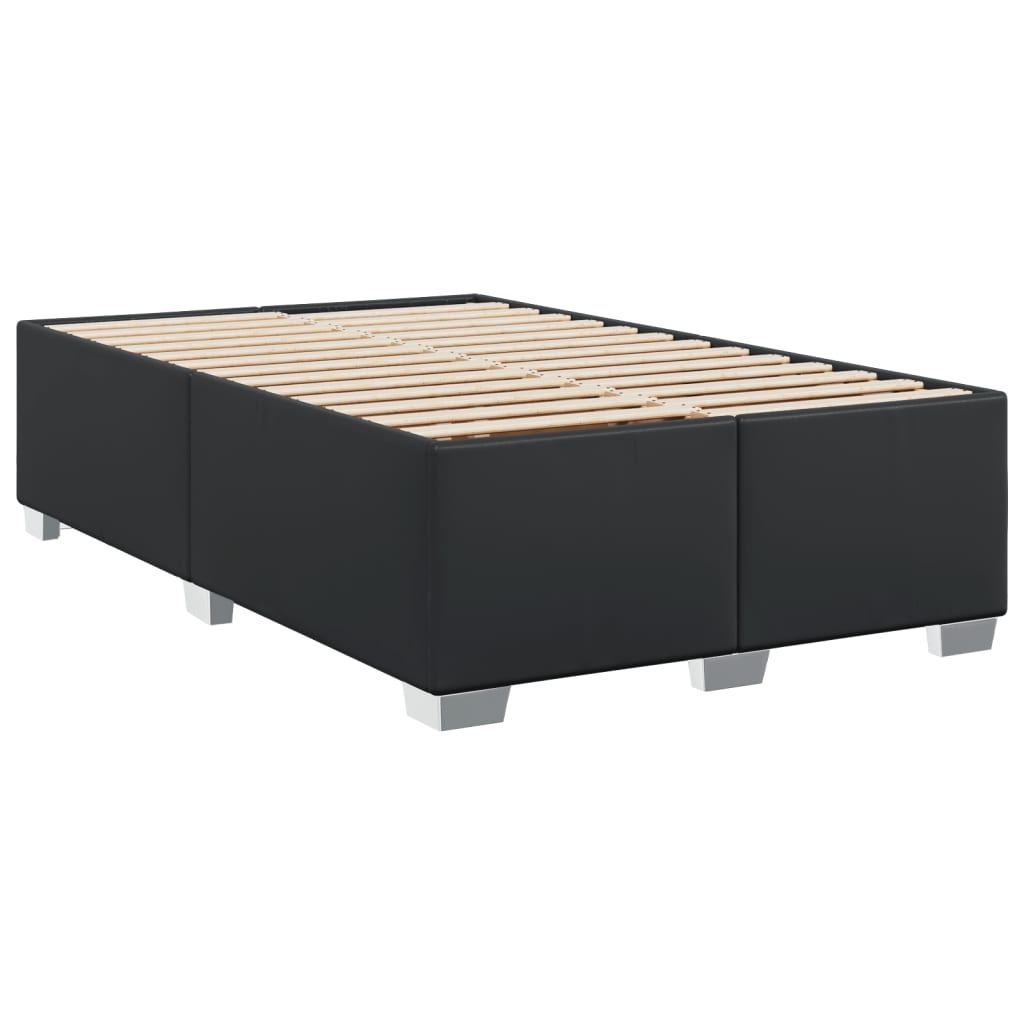 Krevet box spring s madracem crni 120 x 190 cm od tkanine