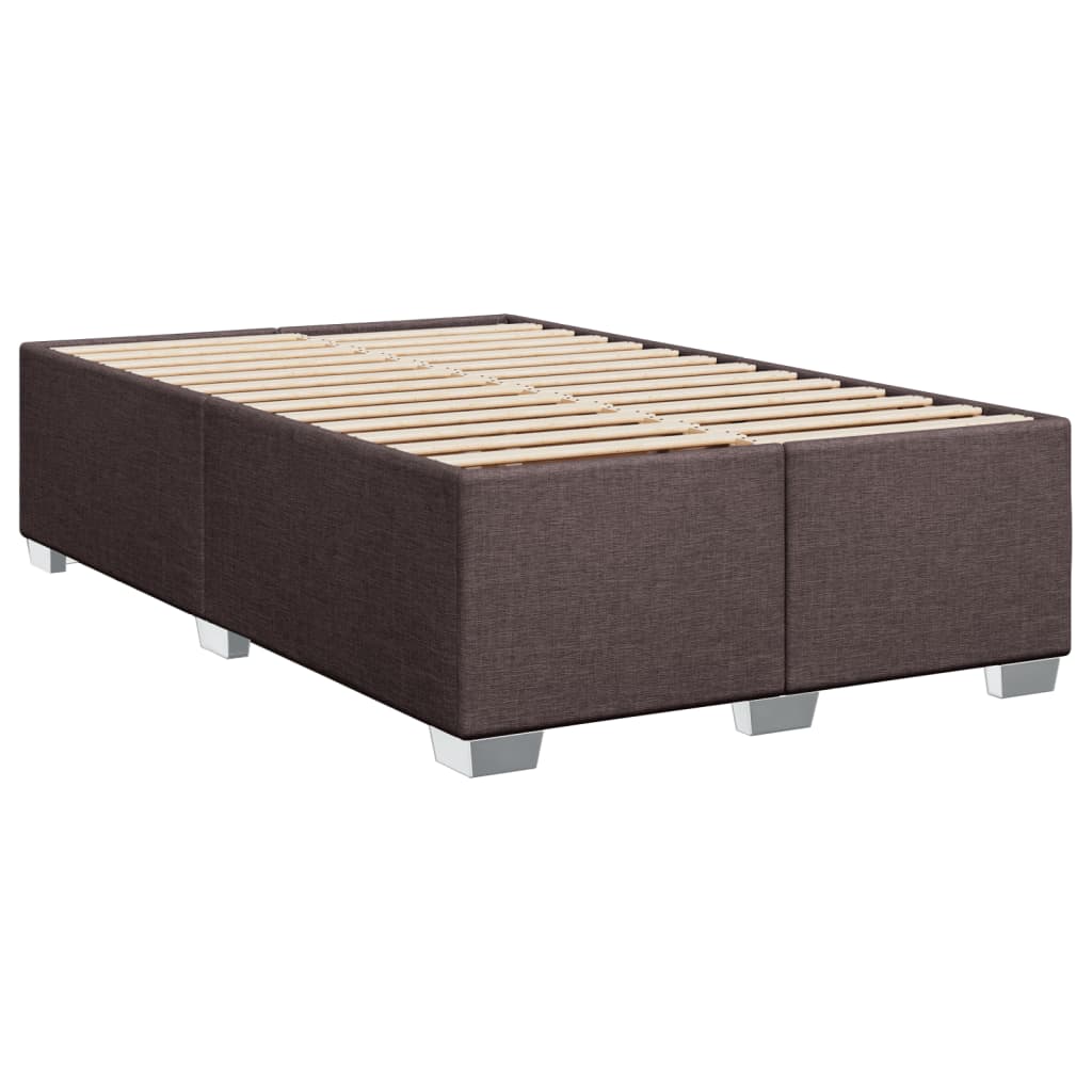 Krevet box spring s madracem tamnosmeđi 120 x 190 cm od tkanine