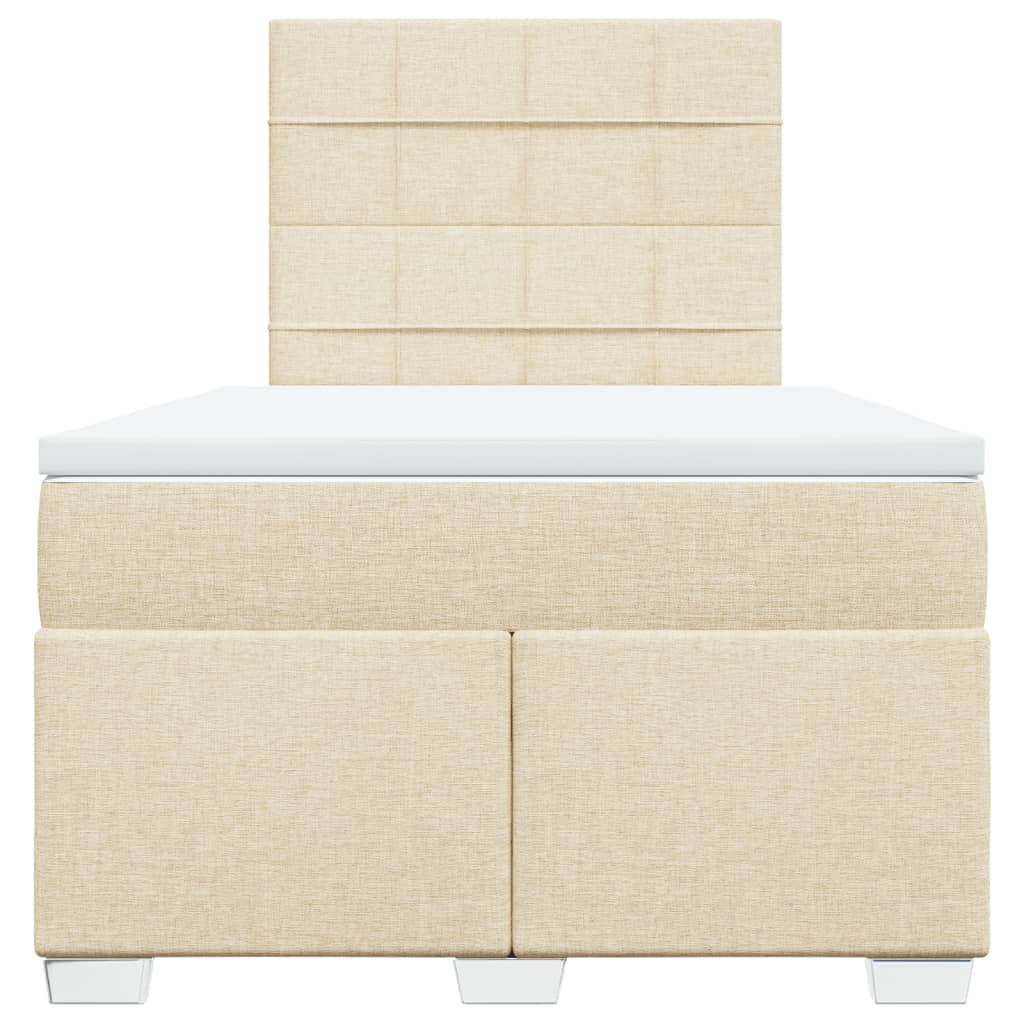 Krevet box spring s madracem krem 120 x 190 cm od tkanine