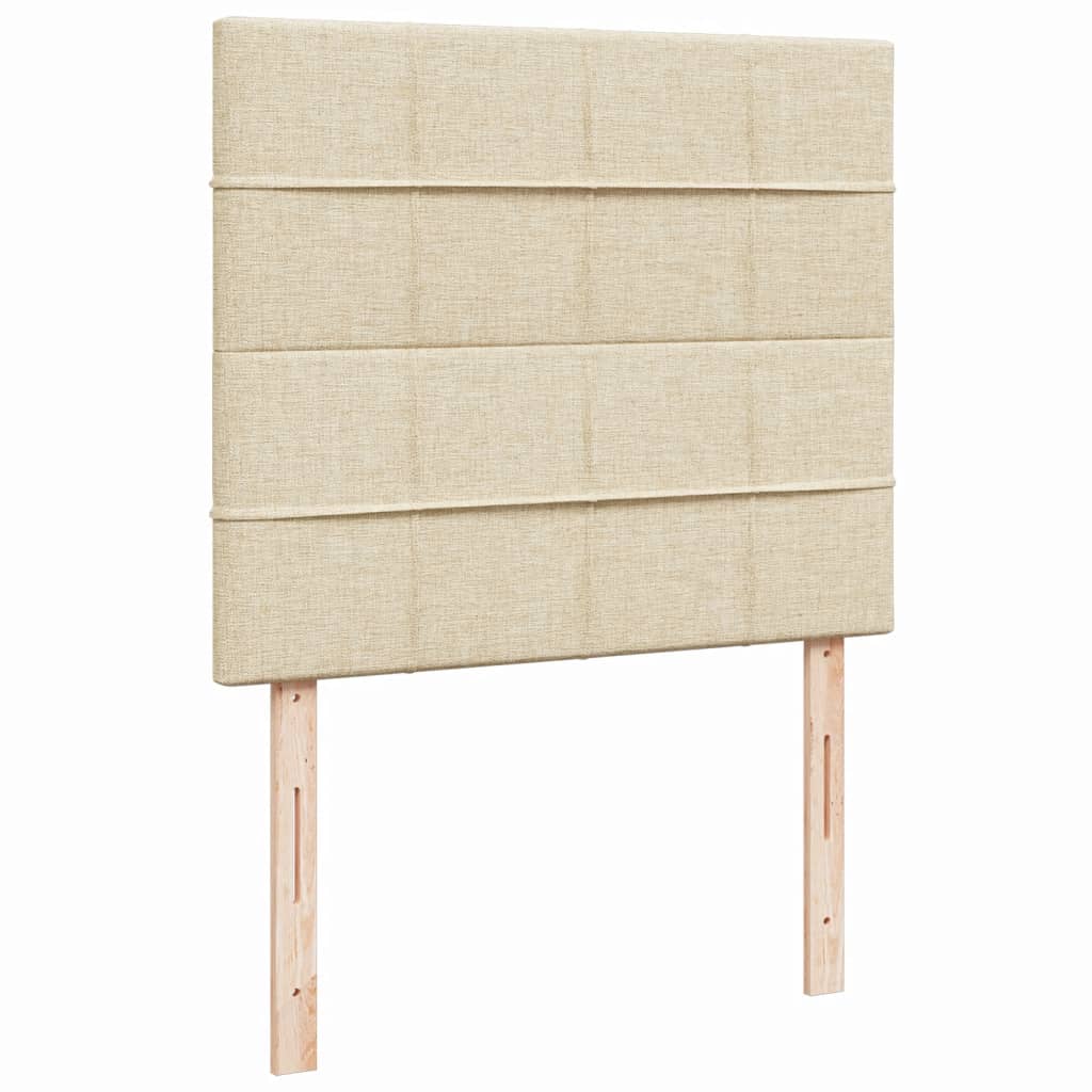 Krevet box spring s madracem krem 120 x 190 cm od tkanine