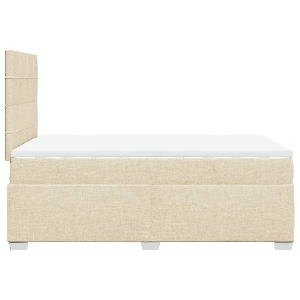 Krevet box spring s madracem krem 120 x 190 cm od tkanine