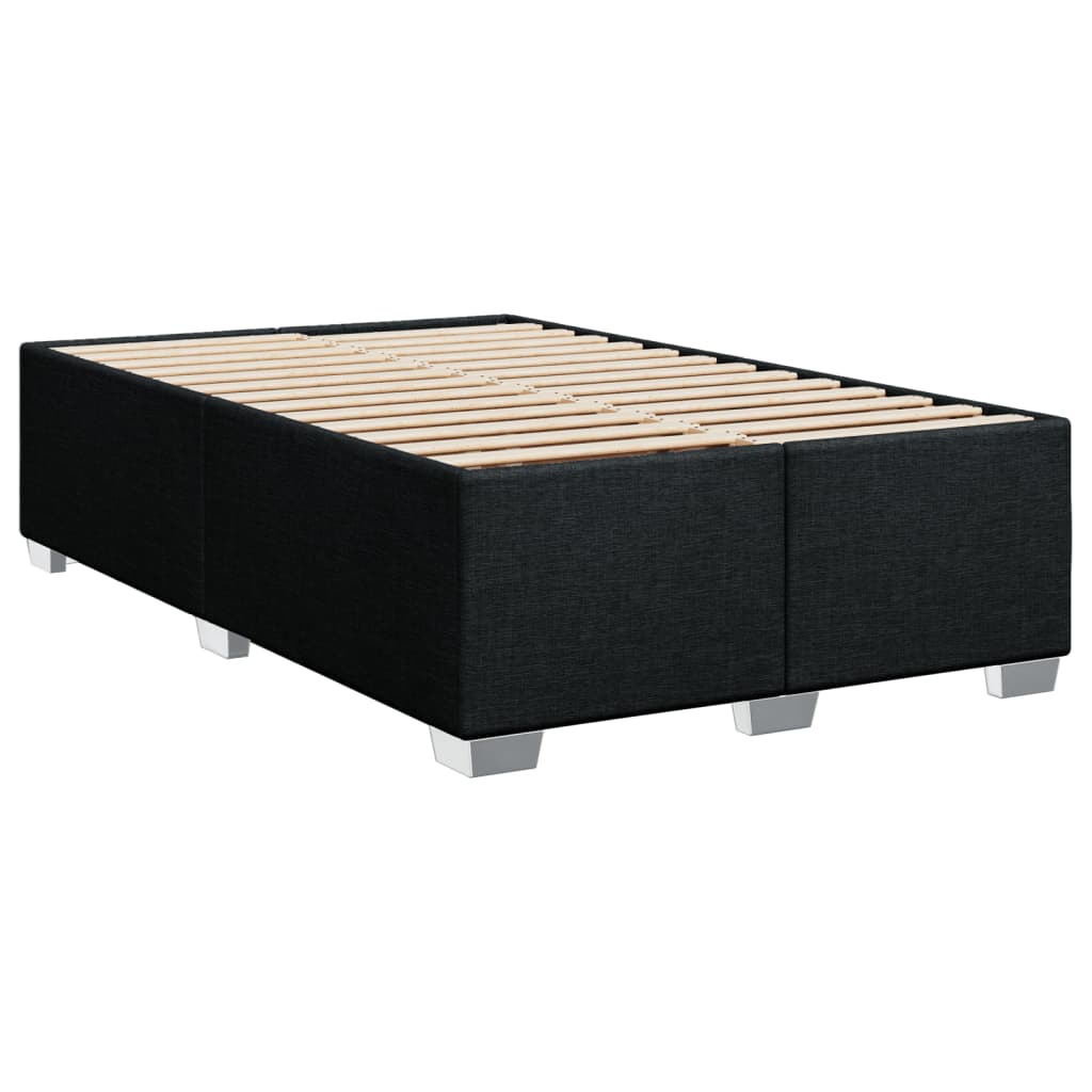 Krevet box spring s madracem crni 120 x 190 cm od tkanine