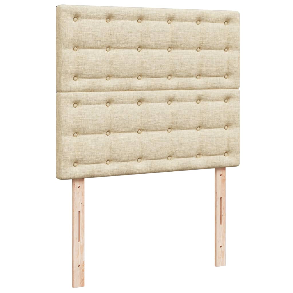 Krevet box spring s madracem krem 120 x 190 cm od tkanine