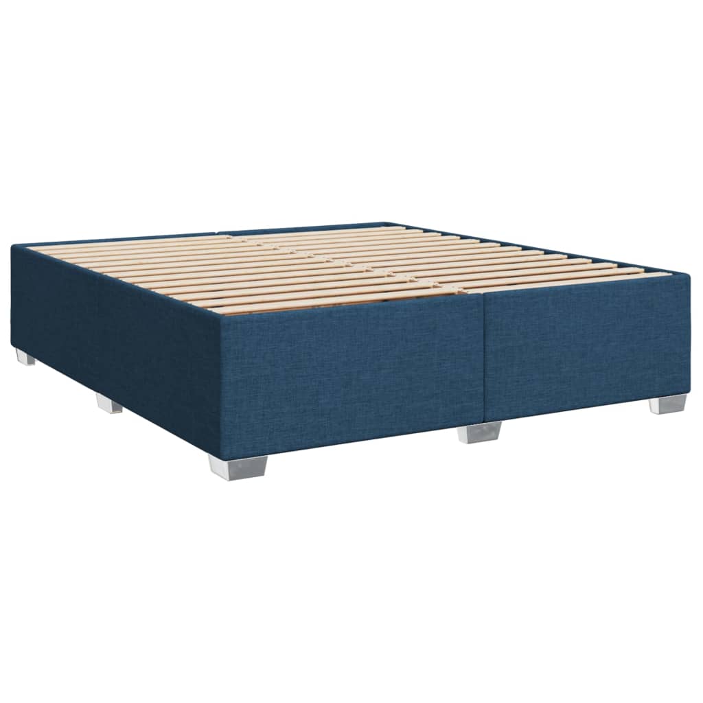 Krevet s oprugama i madracem plavi 180x200 cm od tkanine