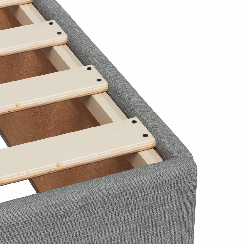 Krevet s oprugama i madracem svjetlosivi 180x200 cm od tkanine