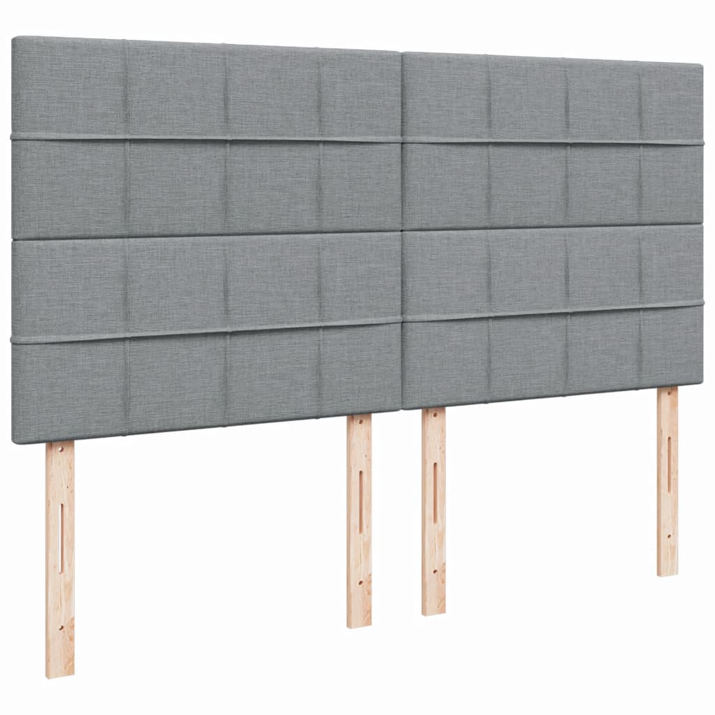 Krevet s oprugama i madracem svjetlosivi 180x200 cm od tkanine