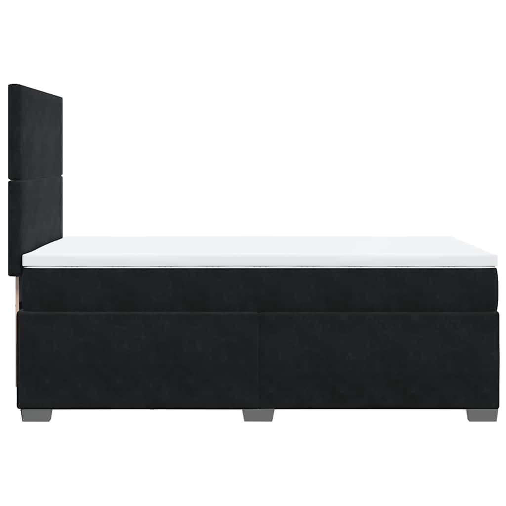 Box spring krevet s madracem crni 80 x 200 cm baršunasti