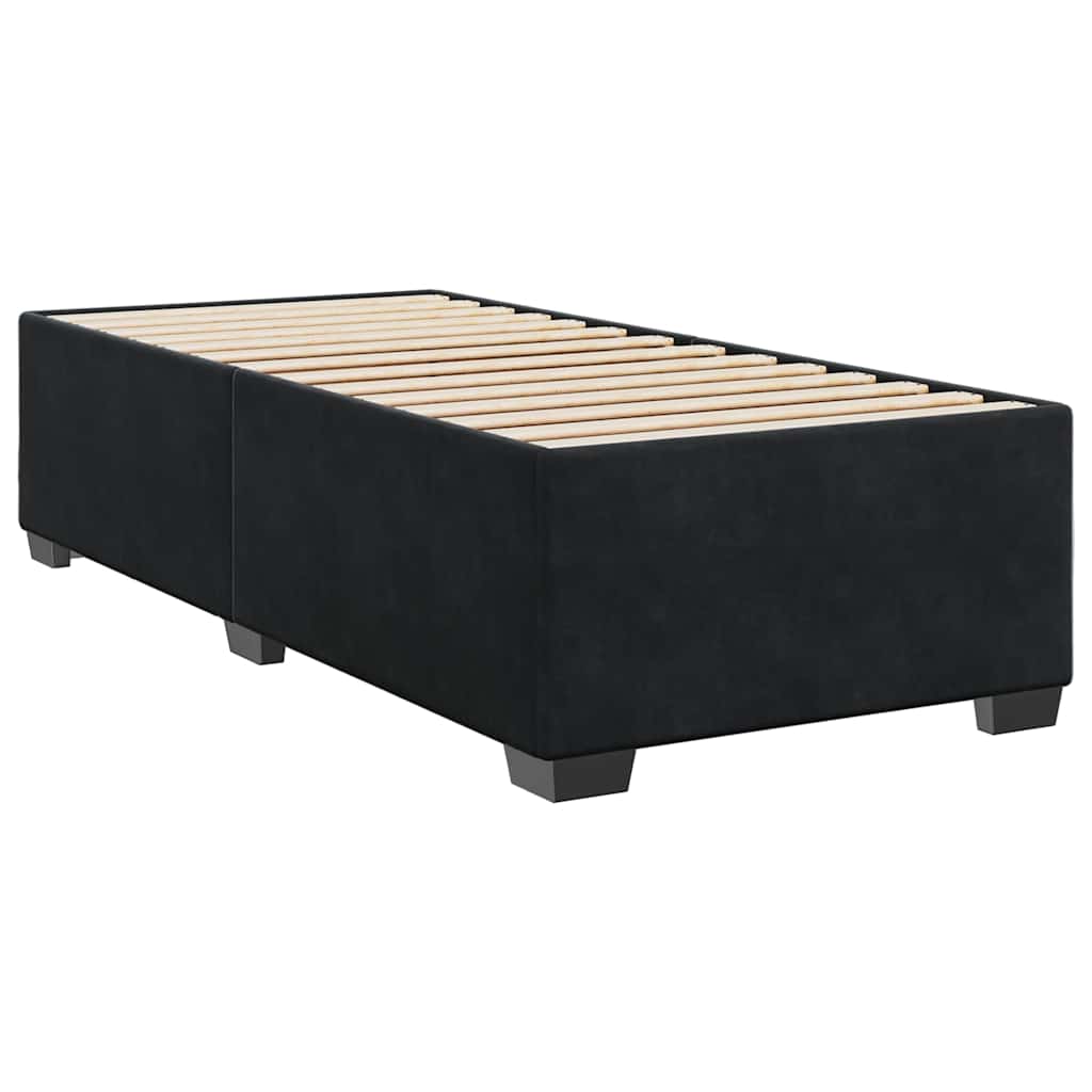 Box spring krevet s madracem crni 80 x 200 cm baršunasti