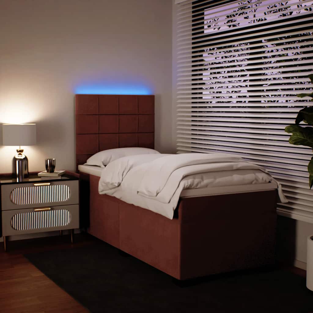 Box spring krevet s madracem ružičasti 80 x 200 cm baršunasti