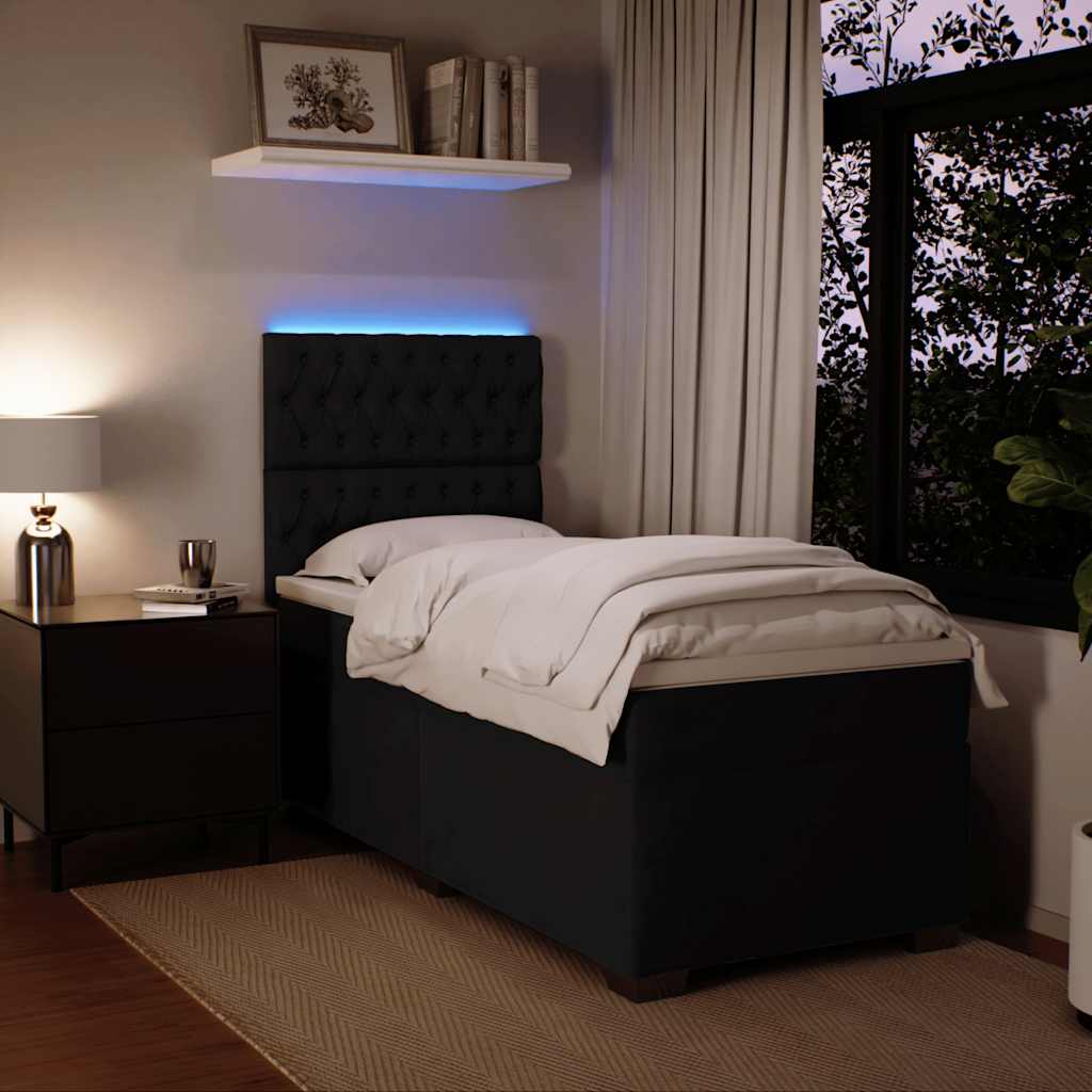 Box spring krevet s madracem crni 80 x 200 cm baršunasti