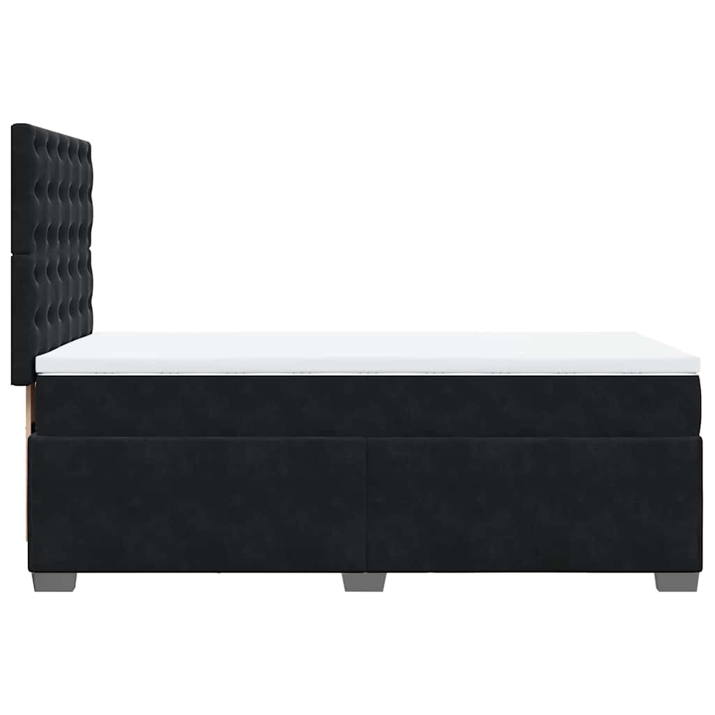 Box spring krevet s madracem crni 80 x 200 cm baršunasti