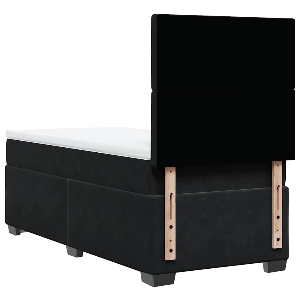 Box spring krevet s madracem crni 80 x 200 cm baršunasti
