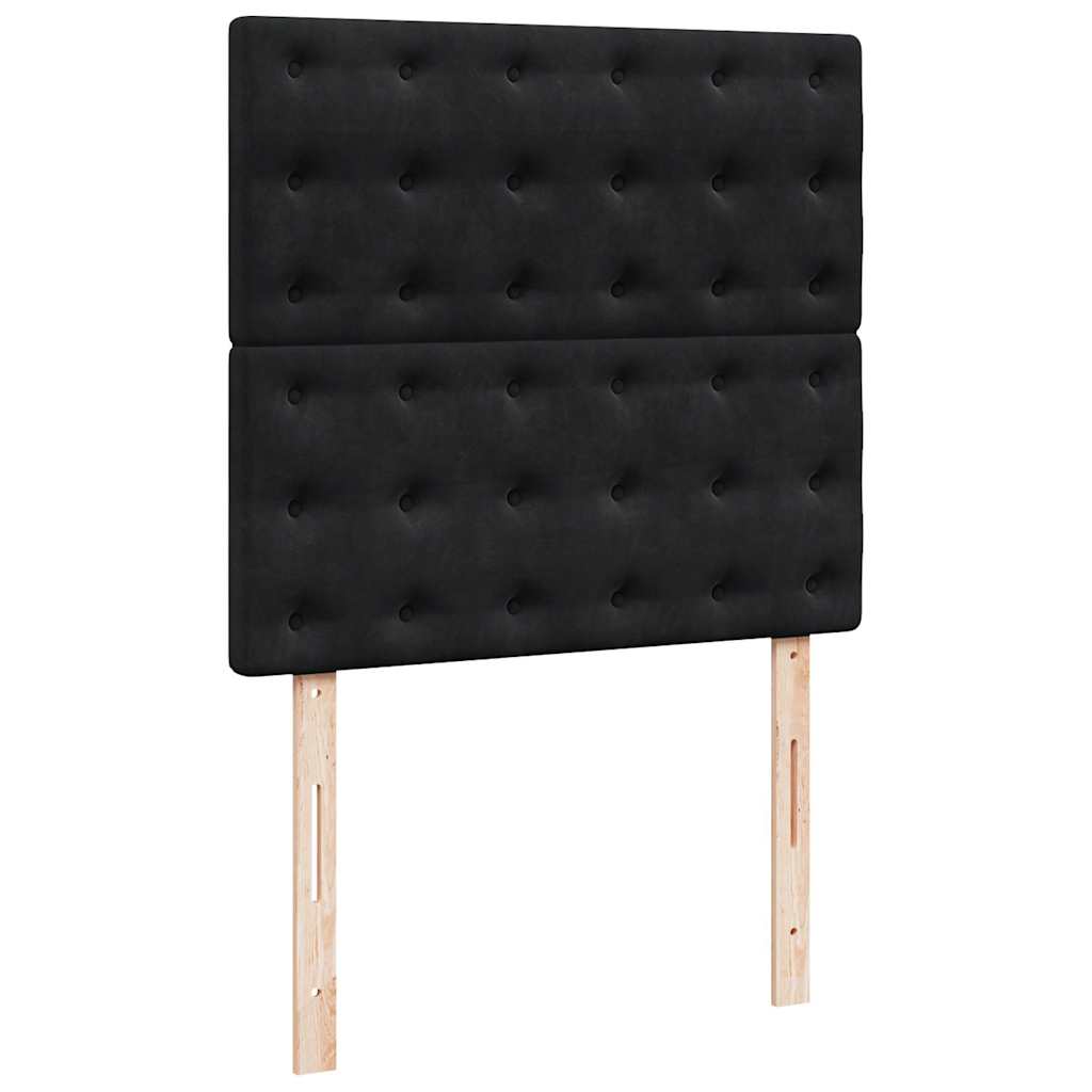 Box spring krevet s madracem crni 80 x 200 cm baršunasti