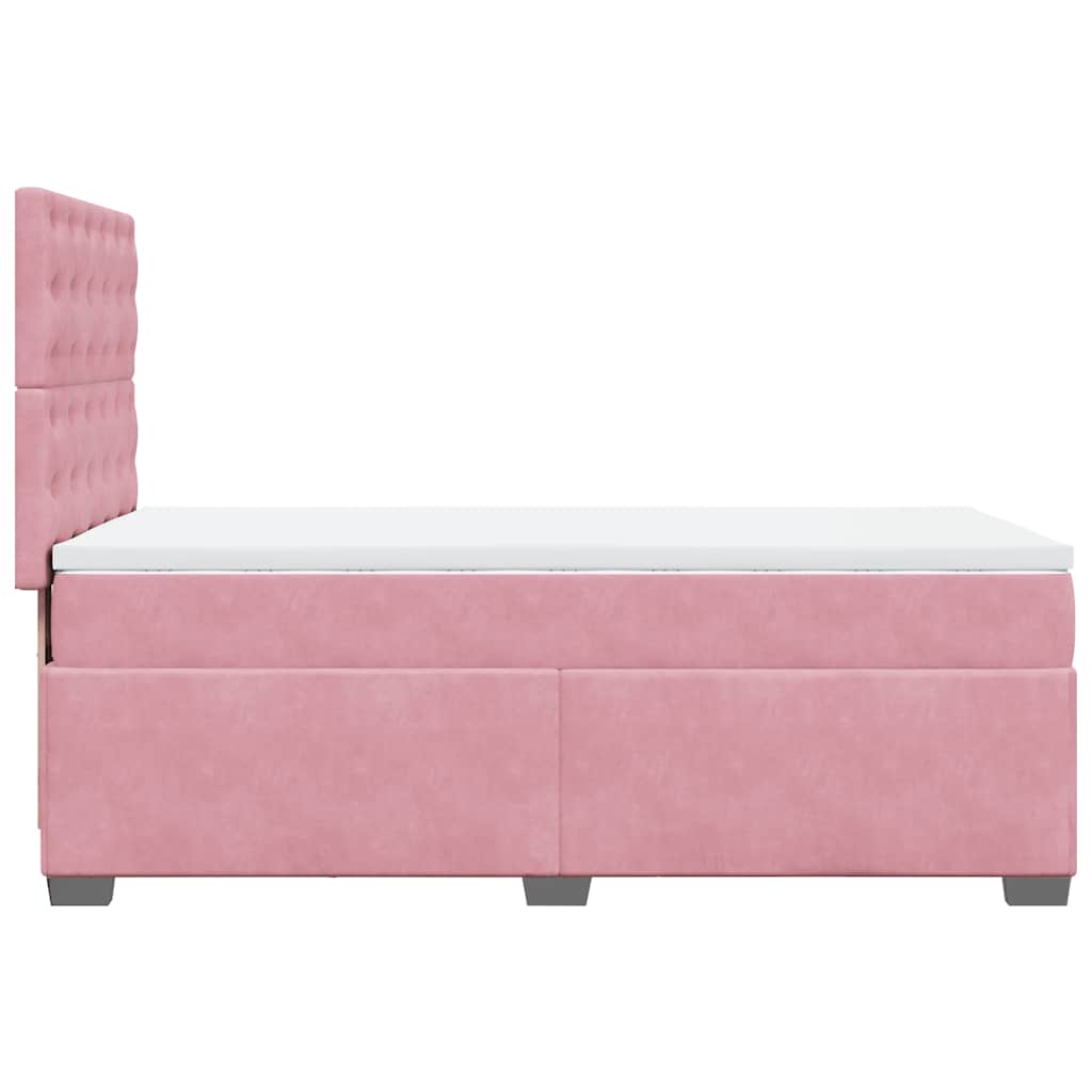 Box spring krevet s madracem ružičasti 80 x 200 cm baršunasti