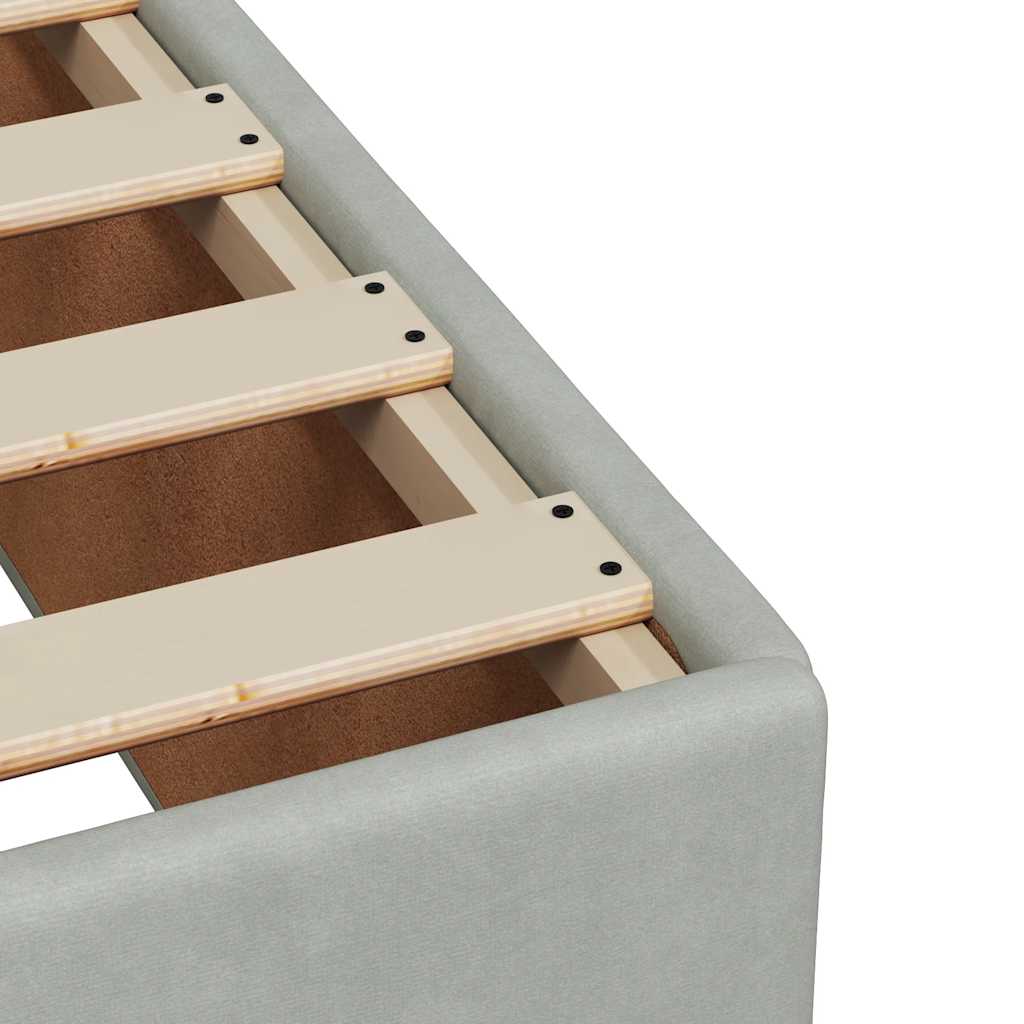 Box spring krevet s madracem svjetlosivi 90x190 cm baršunasti