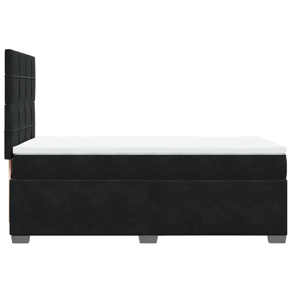 Box spring krevet s madracem crni 90x200 cm baršunasti