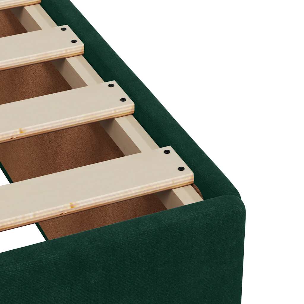 Box spring krevet s madracem tamnozeleni 100x200 cm baršunasti