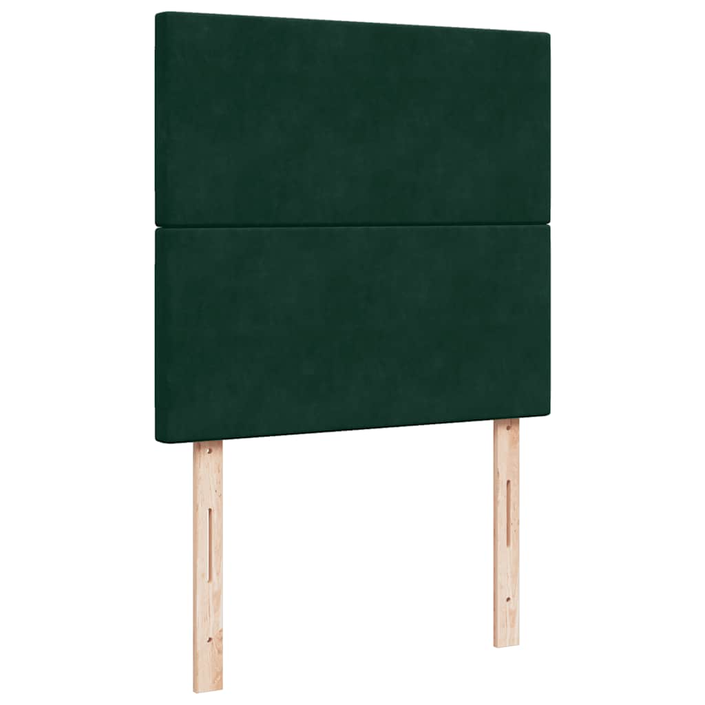 Box spring krevet s madracem tamnozeleni 100x200 cm baršunasti