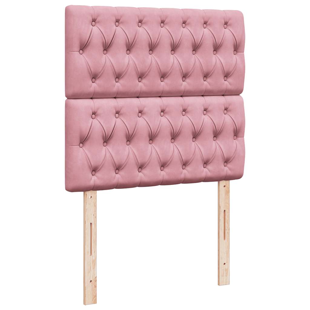 Box spring krevet s madracem ružičasti 100x200 cm baršunasti