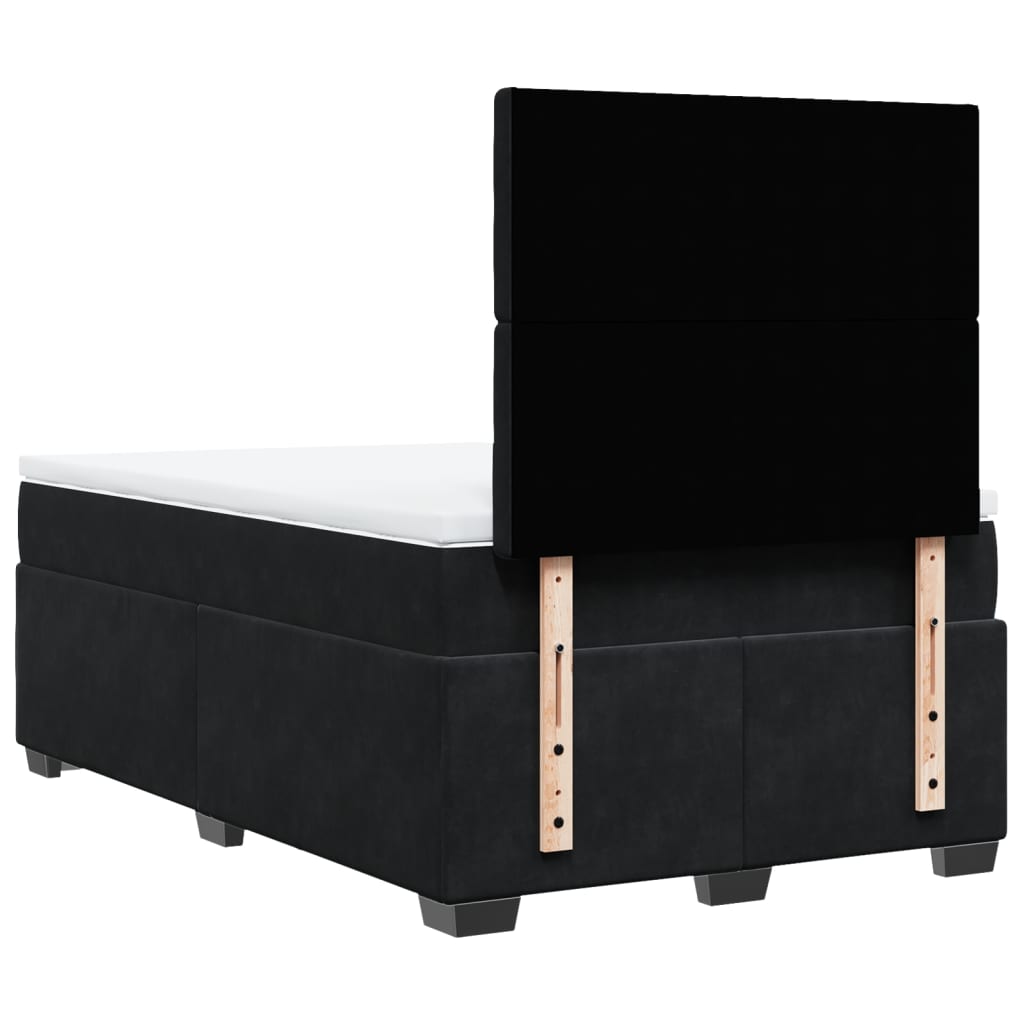 Box spring krevet s madracem crni 120 x 200 cm baršunasti