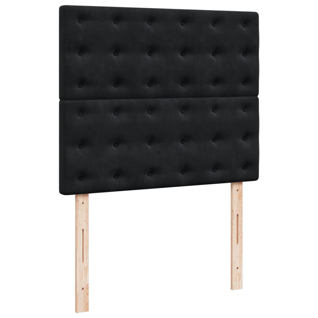 Box spring krevet s madracem crni 120 x 200 cm baršunasti