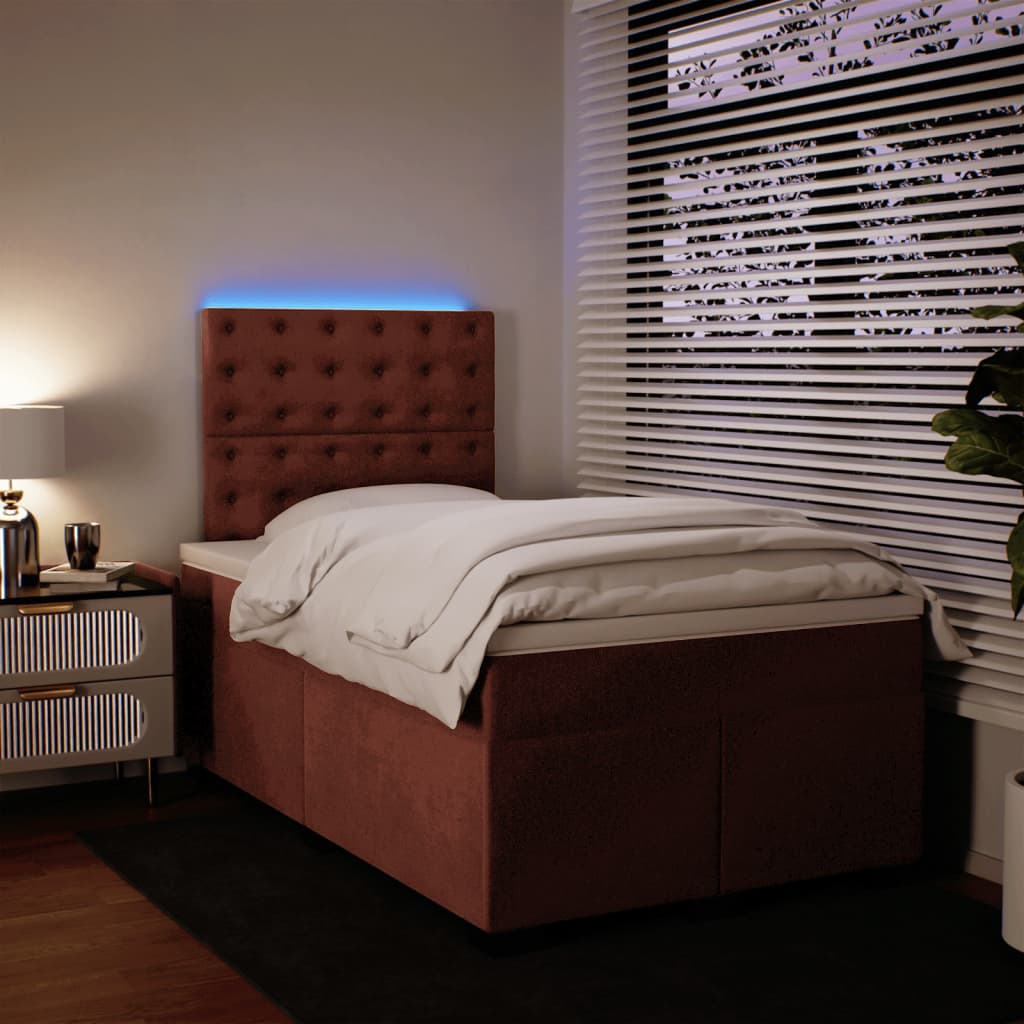 Box spring krevet s madracem ružičasti 120 x 200 cm baršunasti