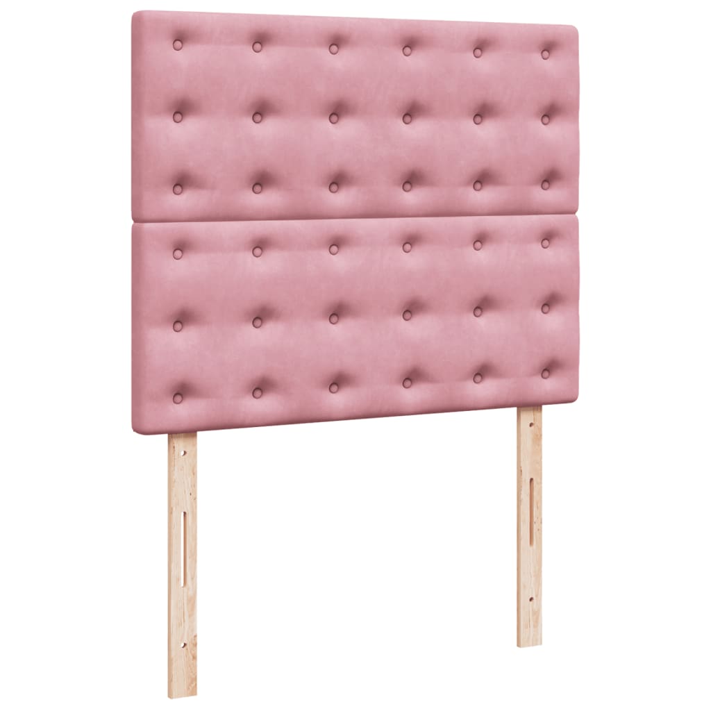 Box spring krevet s madracem ružičasti 120 x 200 cm baršunasti