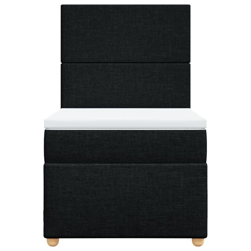 Box spring krevet s madracem crni 80 x 200 cm od tkanine
