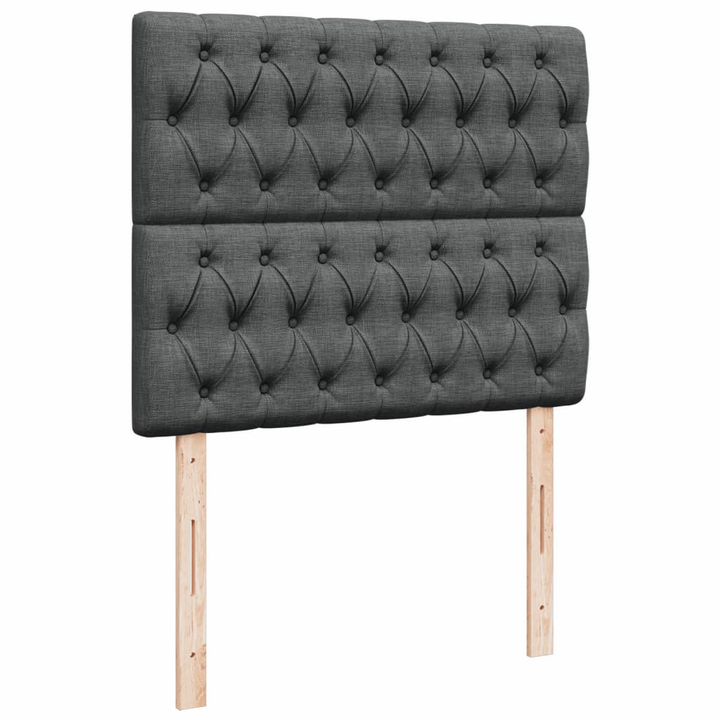 Krevet box spring s madracem tamnosivi 120 x 190 cm tkanina
