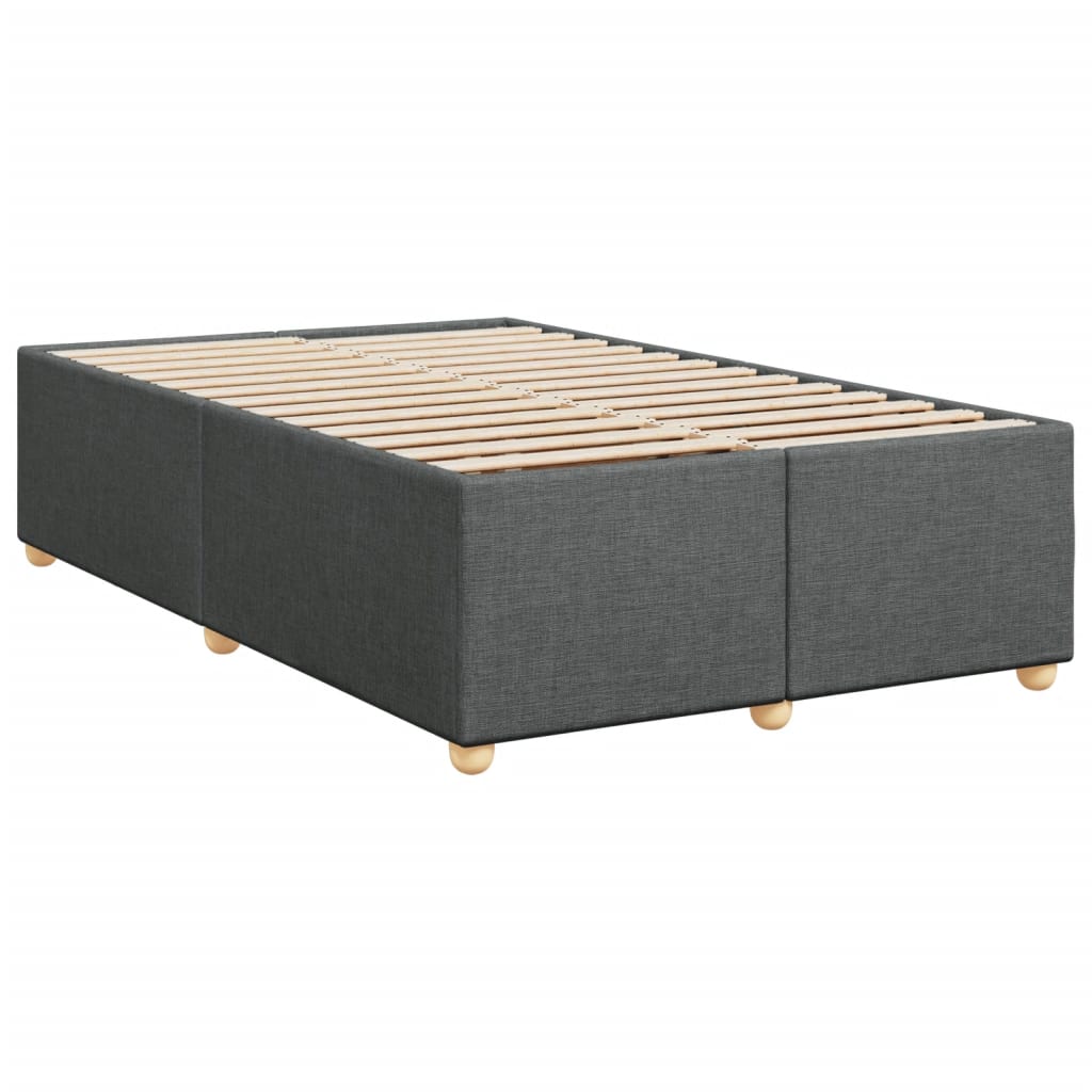 Krevet box spring s madracem tamnosivi 120 x 190 cm tkanina