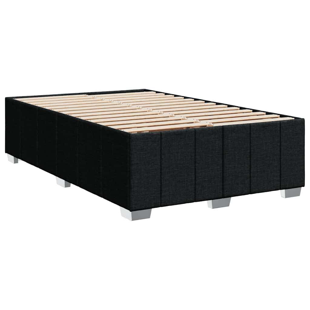 Krevet box spring s madracem crni 120 x 190 cm od tkanine