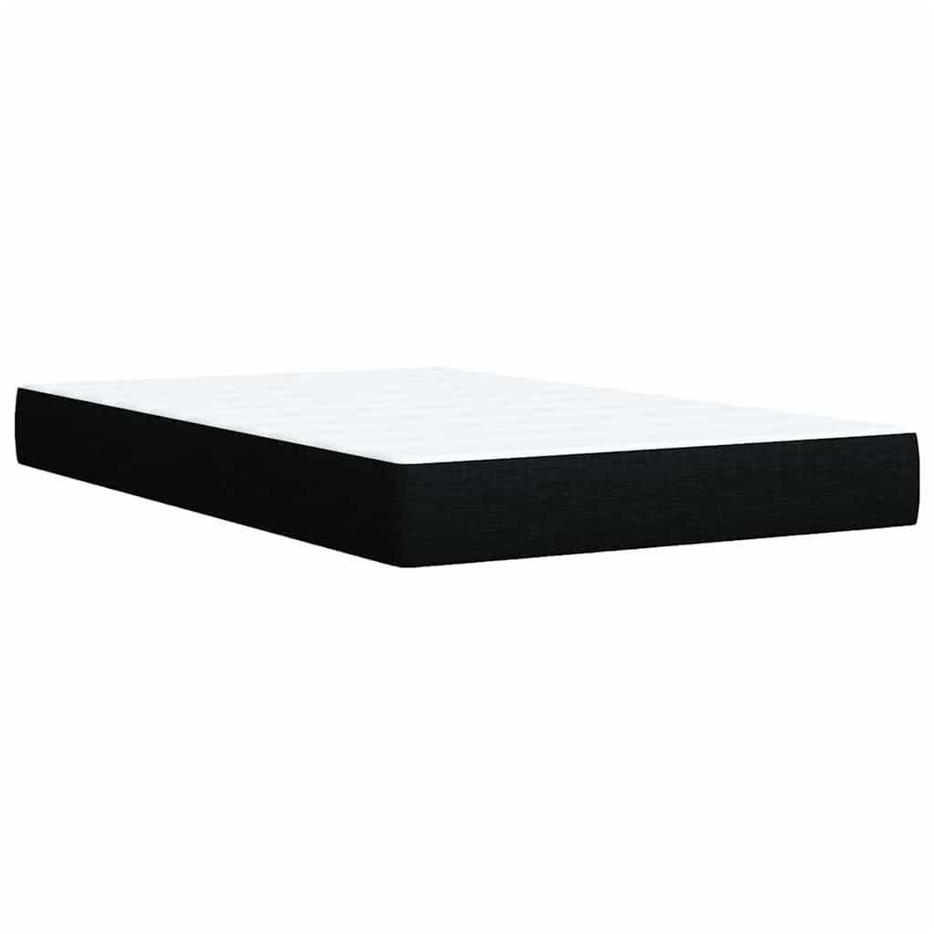Krevet box spring s madracem crni 120 x 190 cm od tkanine
