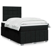 Krevet box spring s madracem crni 120 x 190 cm od tkanine