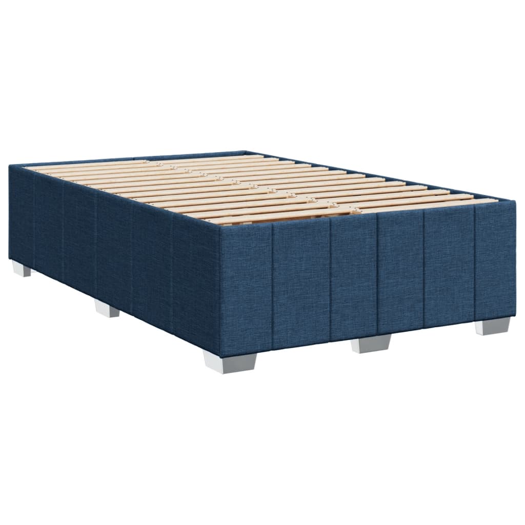 Krevet s oprugama i madracem plavi 120 x 190 cm od tkanine