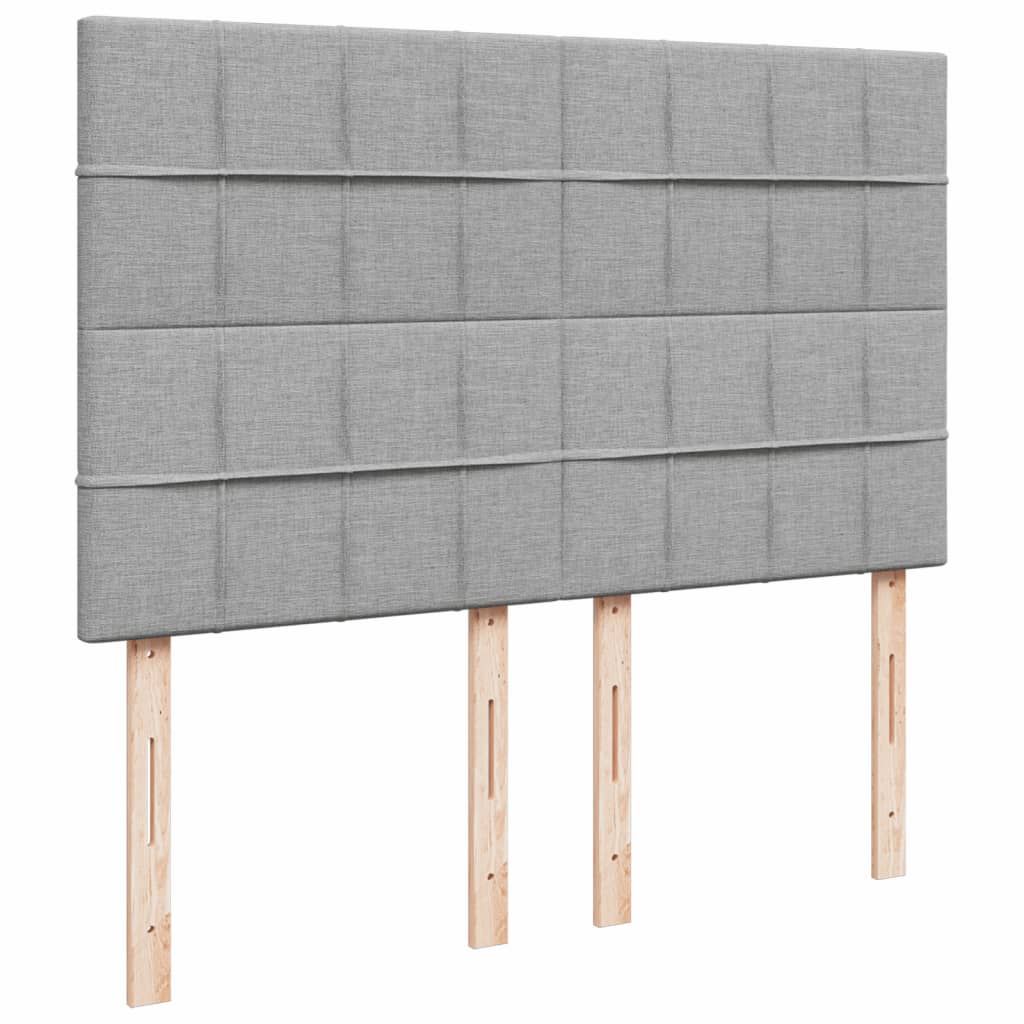 Krevet box spring s madracem svjetlosiva 160x200 cm tkanina
