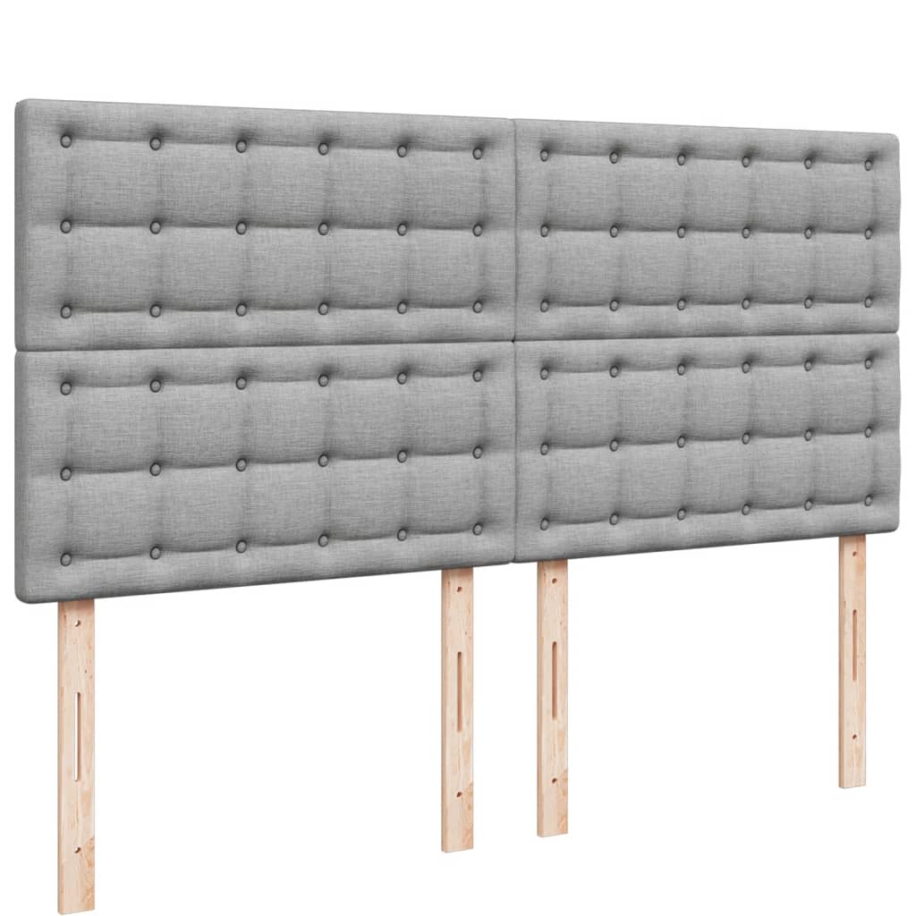 Krevet s oprugama i madracem svjetlosivi 180x200 cm od tkanine