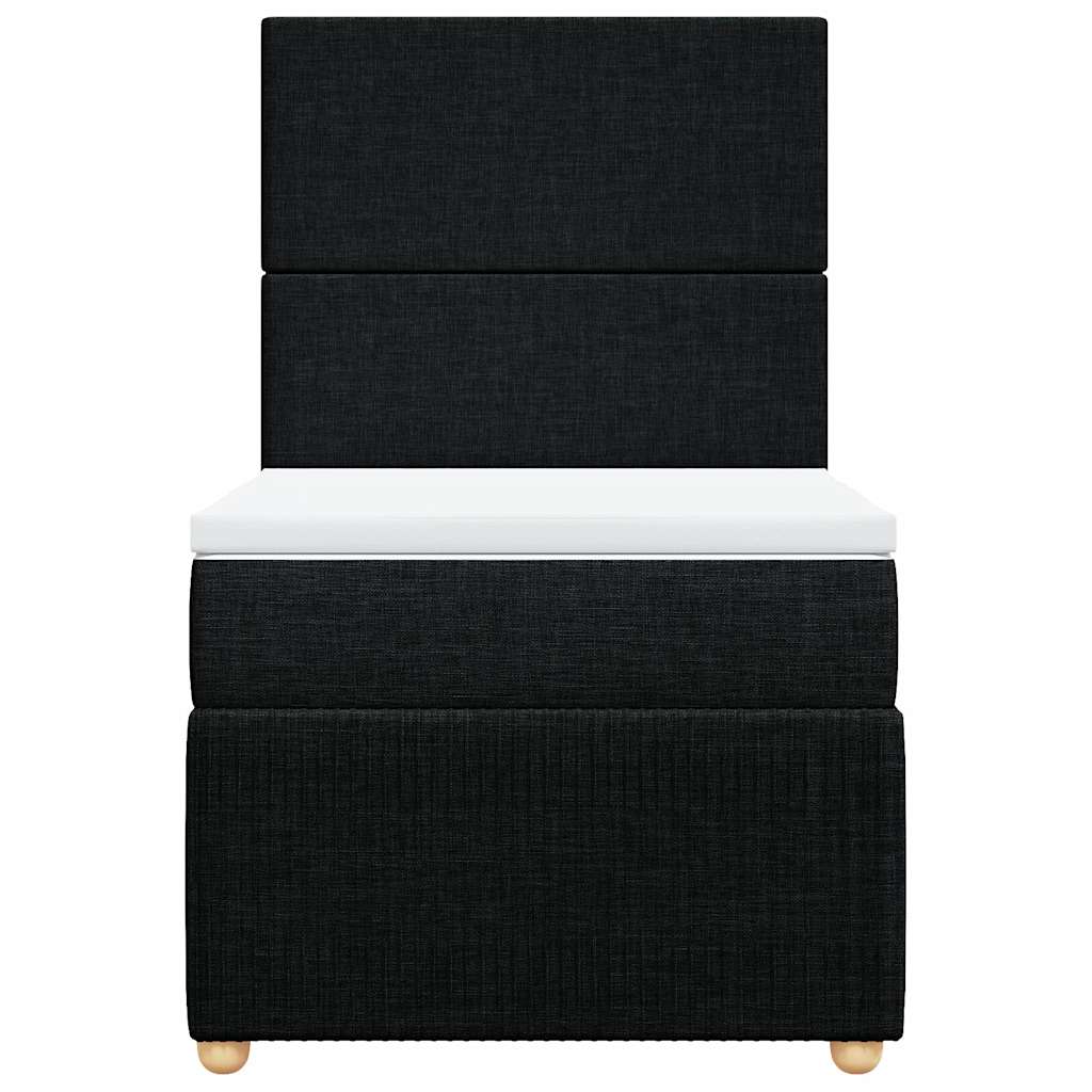 Box spring krevet s madracem crni 80 x 200 cm od tkanine