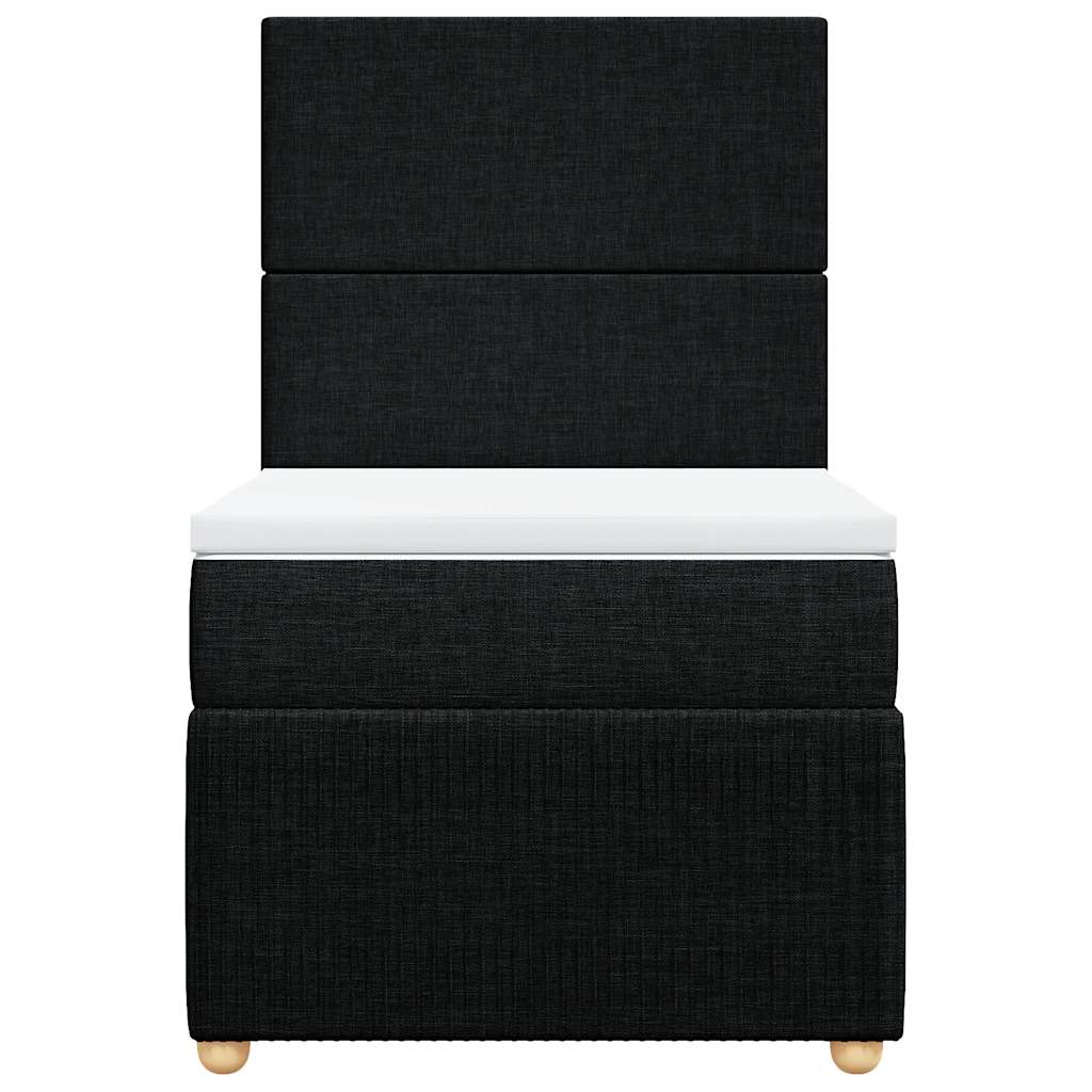 Box spring krevet s madracem crni 90x190 cm od tkanine