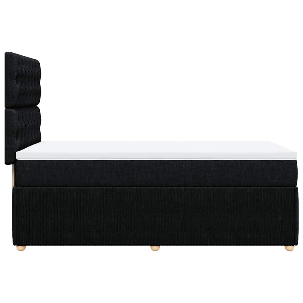 Box spring krevet s madracem crni 90x190 cm od tkanine