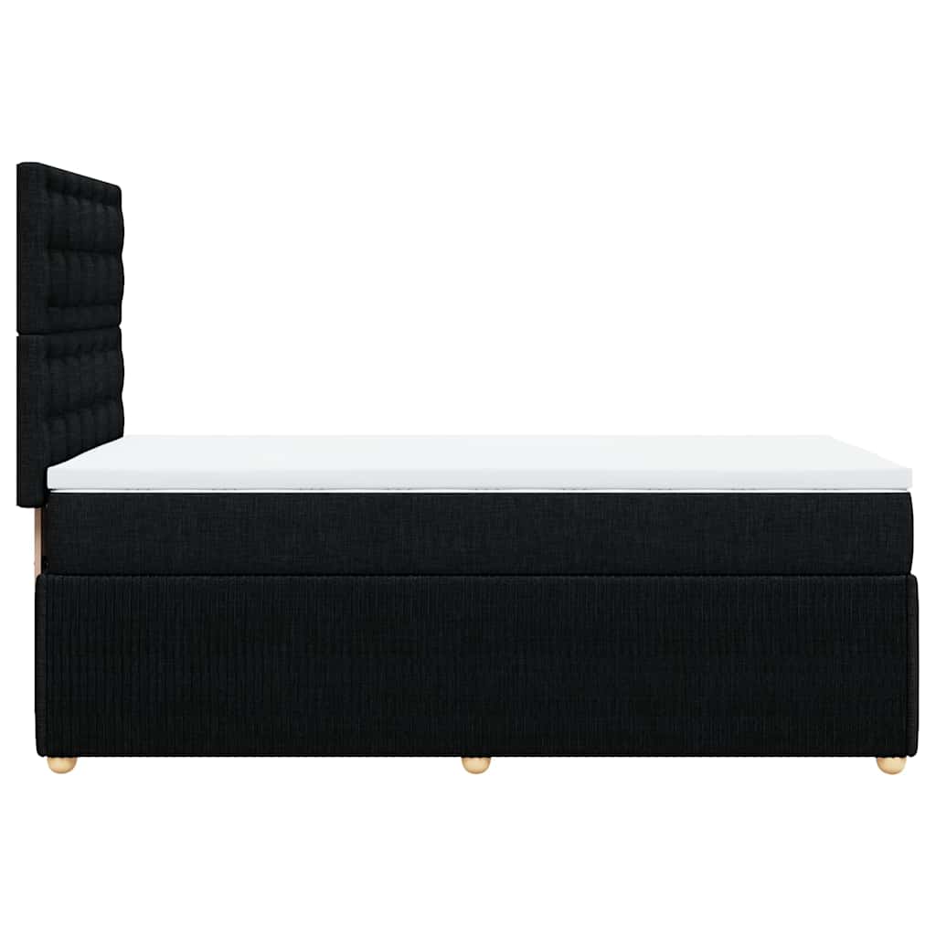Box spring krevet s madracem crni 90x190 cm od tkanine