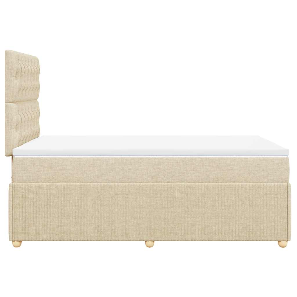 Krevet box spring s madracem krem 120 x 190 cm od tkanine