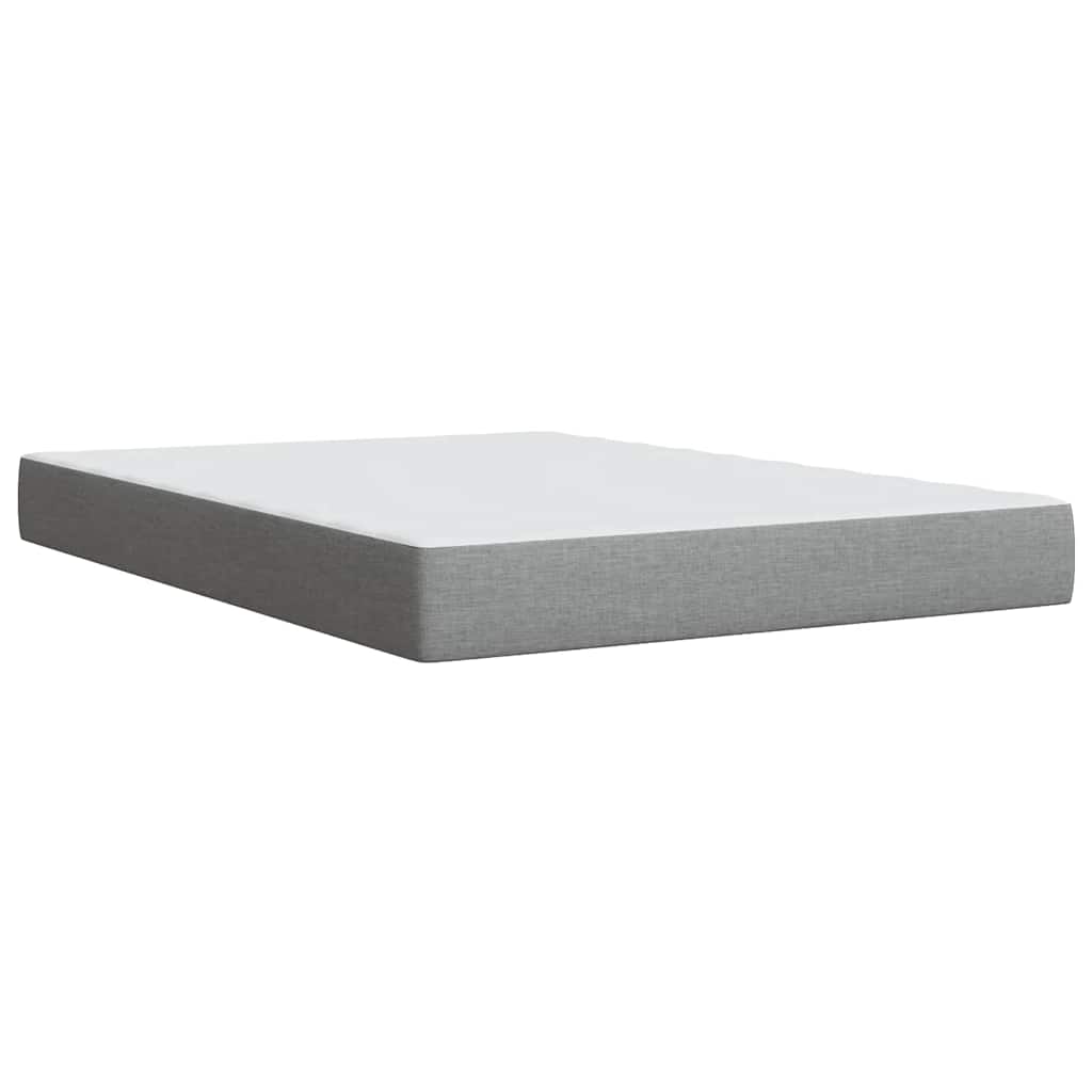 Krevet box spring s madracem svjetlosiva 160x200 cm tkanina