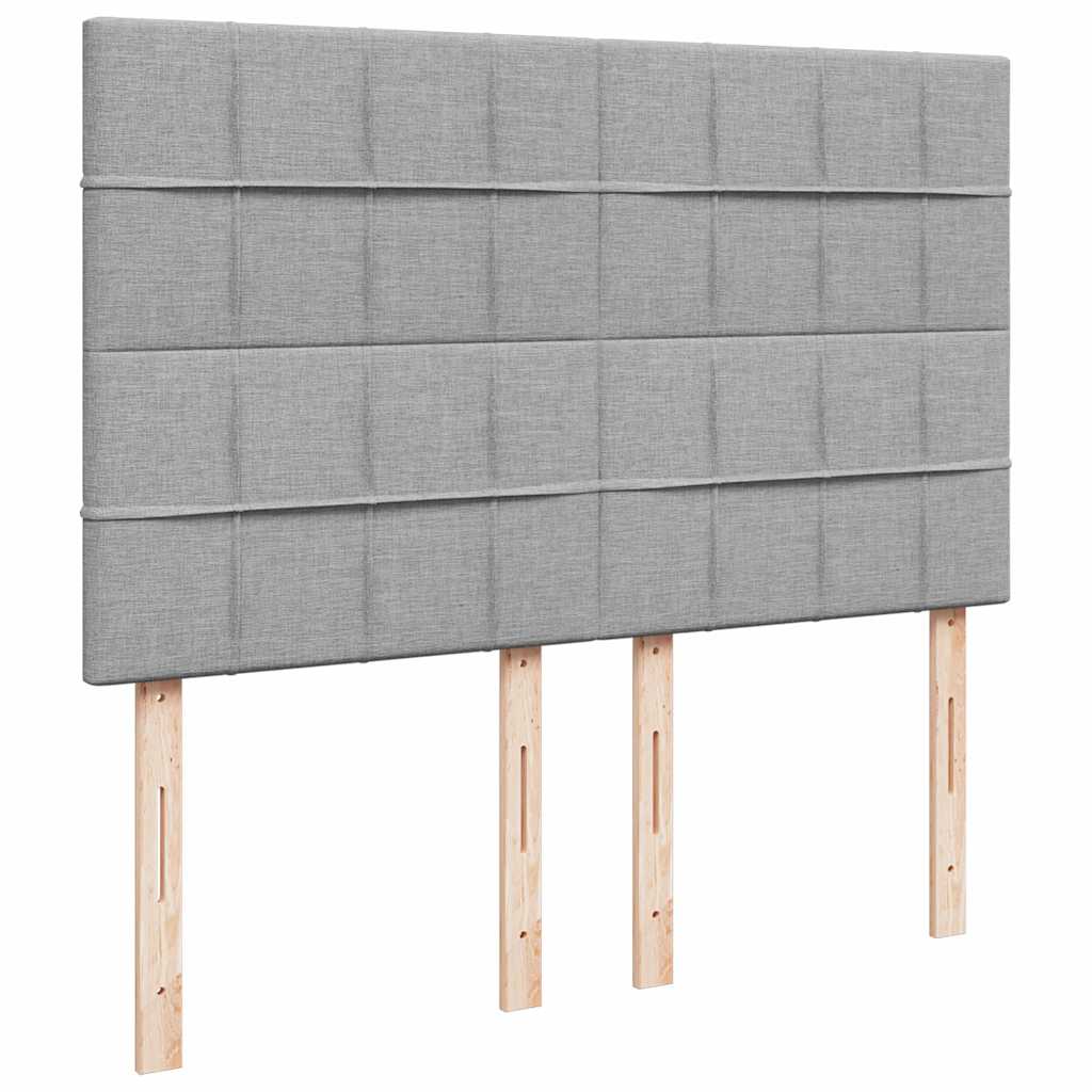 Krevet box spring s madracem svjetlosiva 160x200 cm tkanina