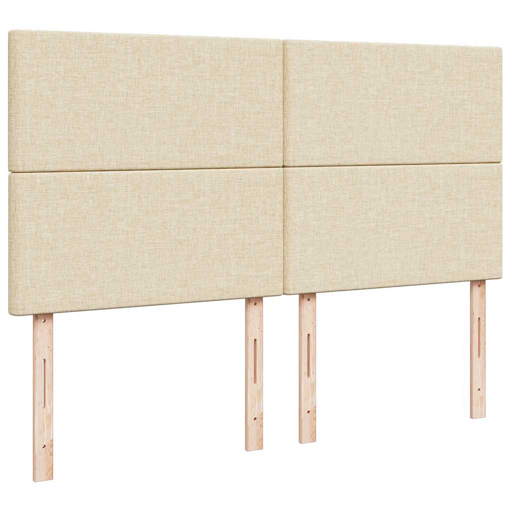 Krevet s oprugama i madracem krem 180x200 cm od tkanine